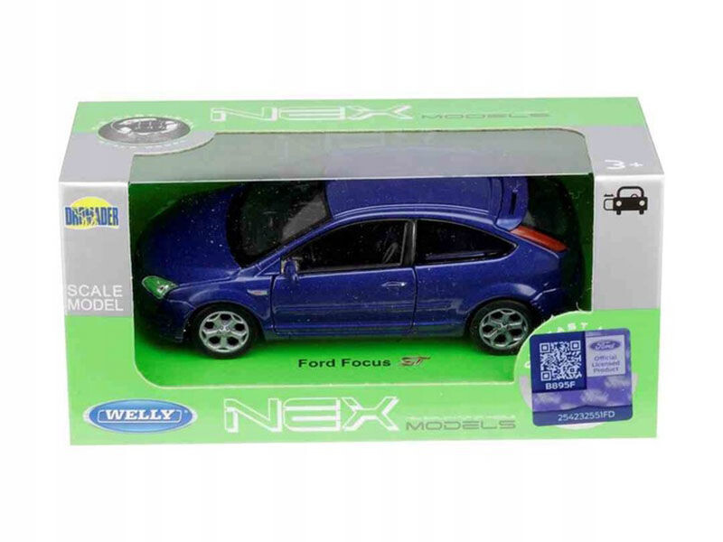 Welly Ford Focus ST 1:34 modrý